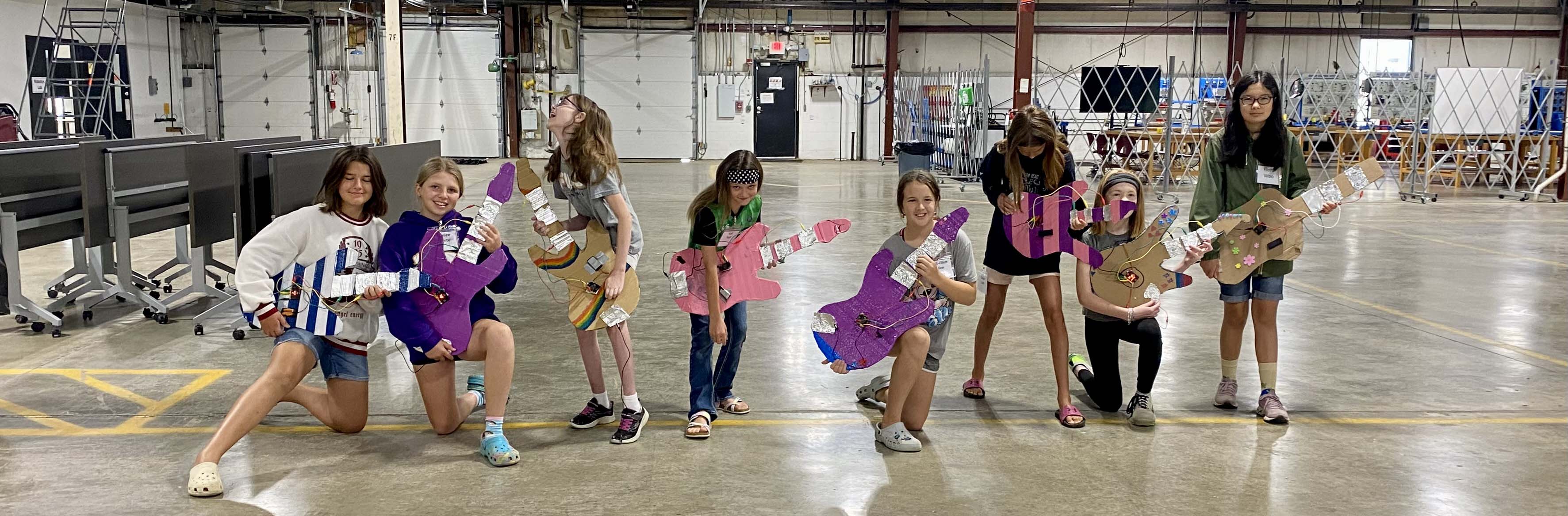 GIRLS STEM CAMP girls with guitars